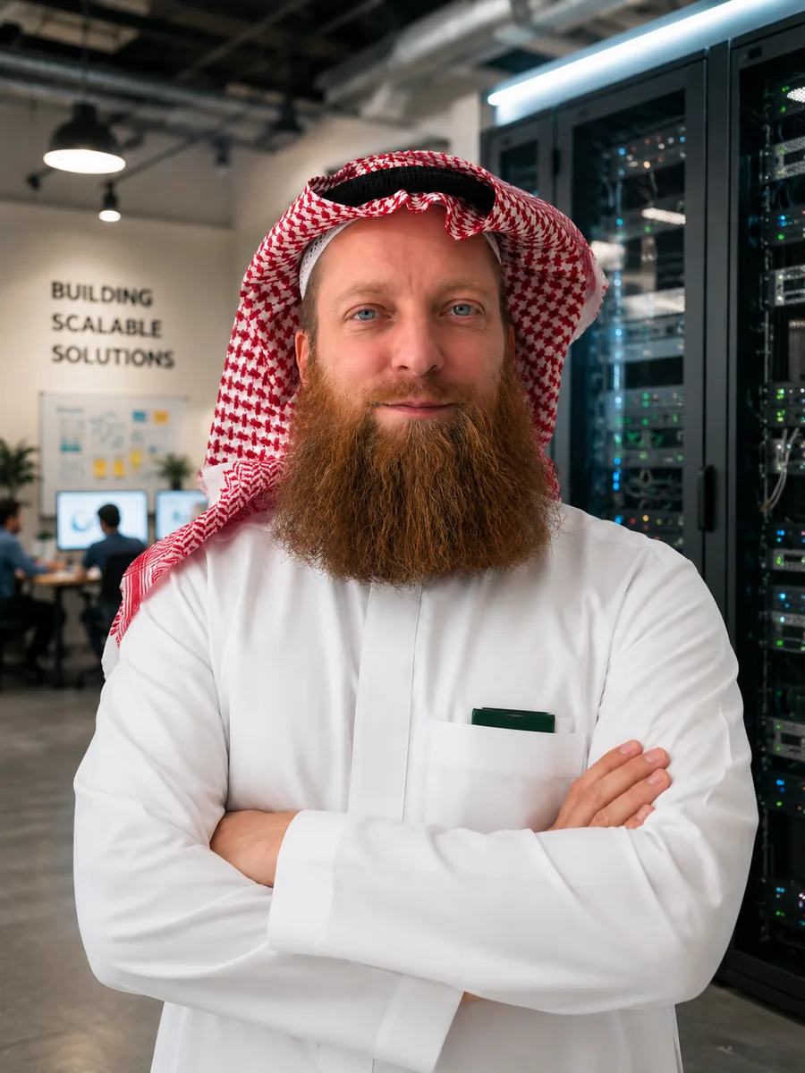Bjorn Ali Goransson, founder of Saudi Accelerators, in a Riyadh office.
